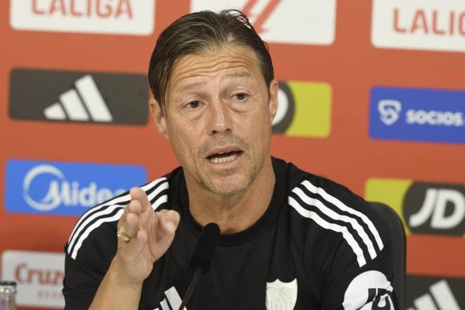 Matías Almeyda, en sala de prensa con el Sevilla (Foto: Kiko Hurtado).