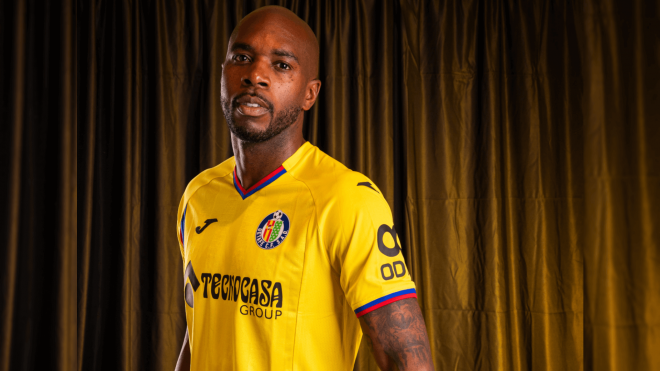 Allan Nyom, con la camiseta del Getafe (Foto: GCF).