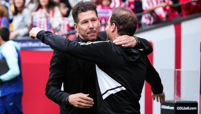 Diego Pablo Simeone y Jagoba Arrasate (Foto: Europa Press)