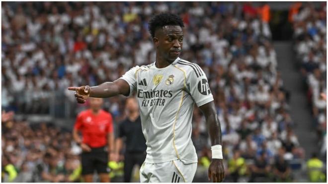 Vinicius, durante el Real Madrid - Espanyol. (EFE)
