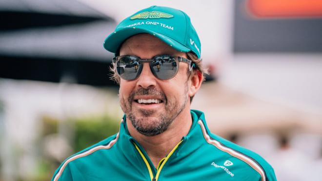 Fernando Alonso, en Bakú (Foto: Aston Martin).