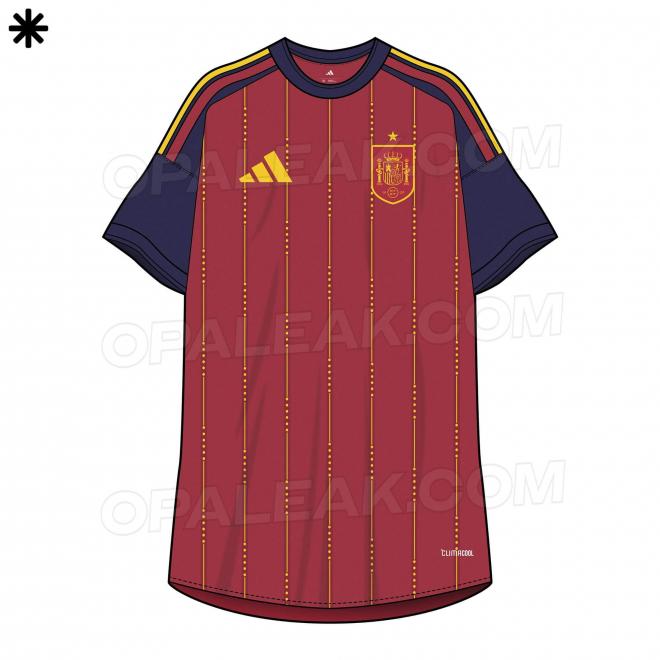 La posible camiseta de España filtrada (Foto: Opaleaks)
