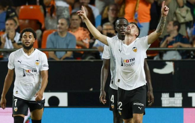 Gol de Baptiste Santamaría (Foto: LALIGA)