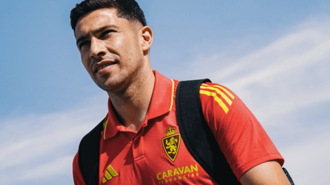 Tachi, en el viaje del Real Zaragoza a Ceuta (Foto: RZ).