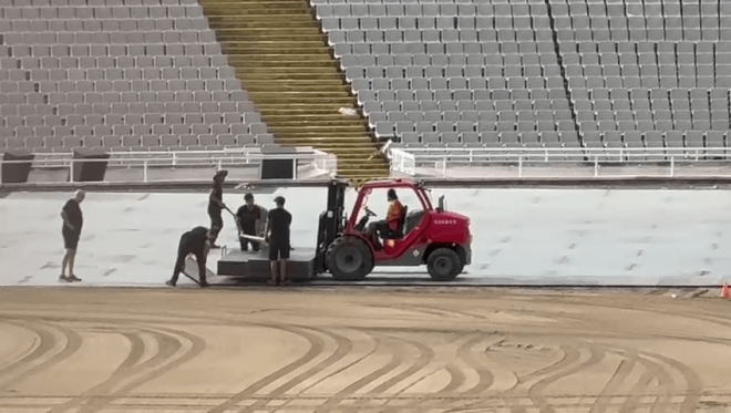 Así marchan las obras en Montjuic