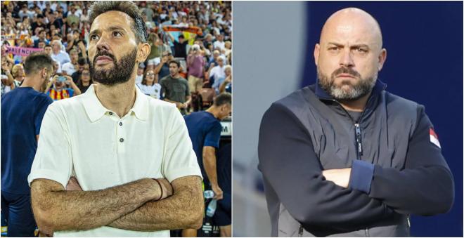 Carlos Corberán y Manolo González (Fotos: Valencia CF y EFE)