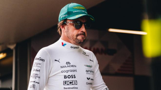 Fernando Alonso, en Bakú (Foto: Aston Martin).