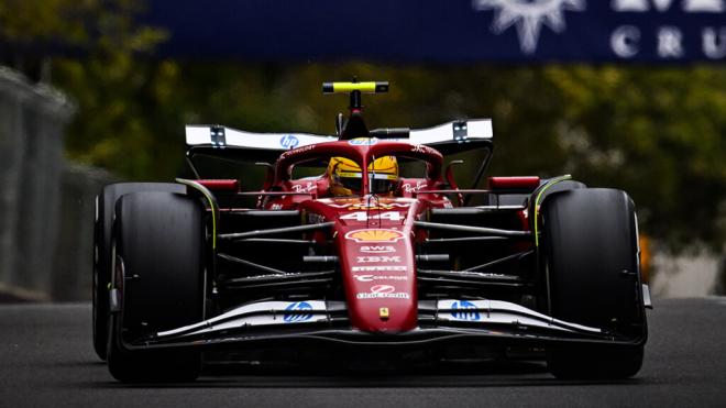 Lewis Hamilton, en Bakú (Foto: Ferrari).