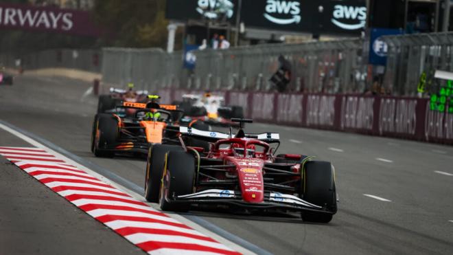 Charles Leclerc, en Bakú (Foto: Ferrari).