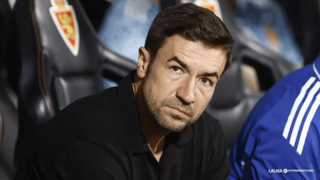 Gabi Fernández, en un partido del Real Zaragoza (Foto: LaLiga).