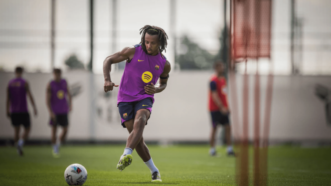 Koundé, en una sesión del Barcelona (Foto: FCB).