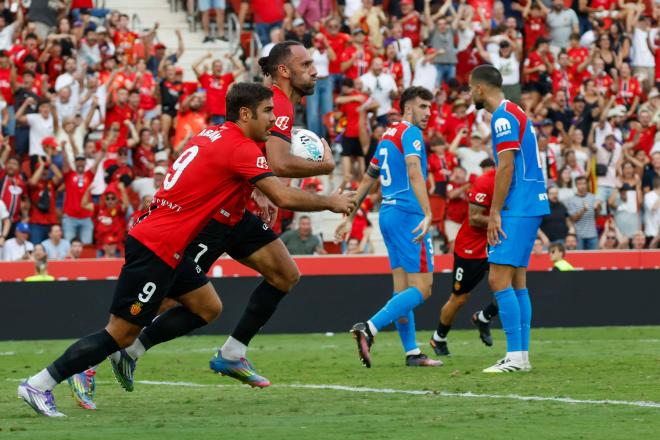 Muriqi celebra el 1-1 contra el Atleti (Foto: EFE)