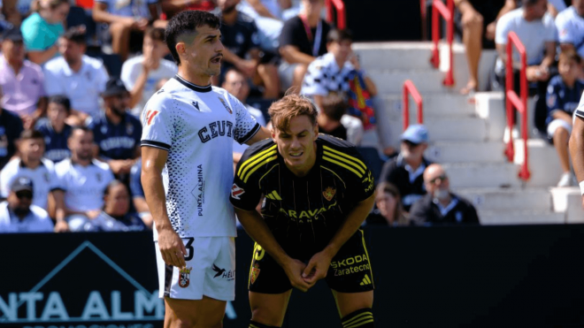 Dani Gómez, en el Ceuta-Zaragoza (Foto: LaLiga).
