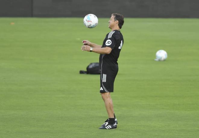 Matías Almeyda, en una sesión del Sevilla (Foto: Kiko Hurtado).