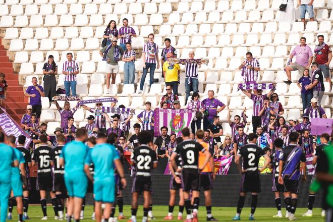 Afición del Real Valladolid en Albacete.