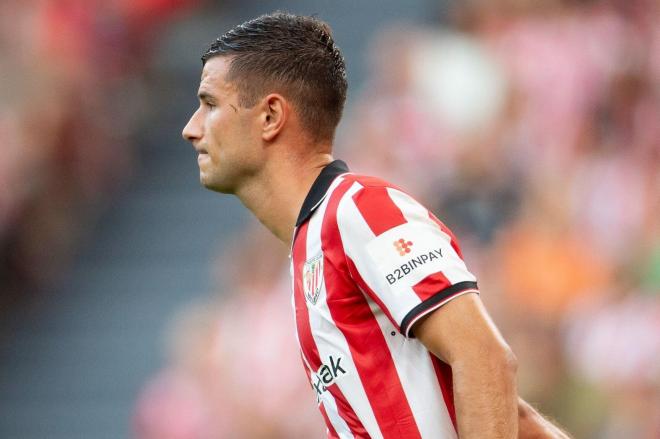 El delantero Gorka Guruzeta en un partido en San Mamés (Foto: Athletic Club).