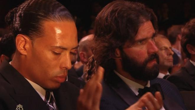 Virgil van Dijk en la gala del Balón de Oro (Movistar)