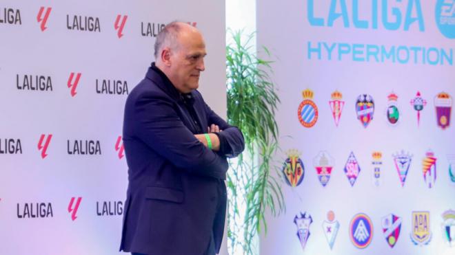 Javier Tebas en un meeting de LALIGA (Cordon Press)
