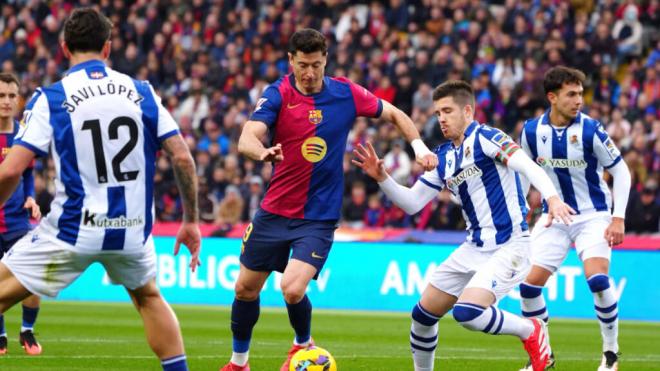 El Barcelona volverá a enfrentarse a la Real Sociedad en Montjuic (foto: Cordon Press).
