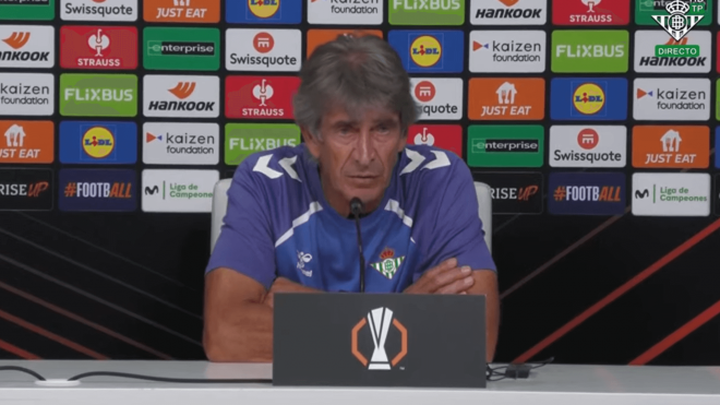 Manuel Pellegrini, en sala de prensa.