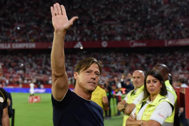Almeyda, en el Sevilla-Villarreal (Foto: Kiko Hurtado).