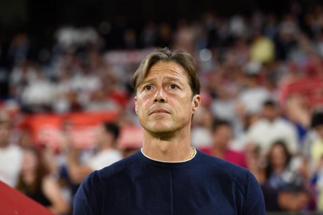 Almeyda, en el Sevilla-Villarreal (Foto: Kiko Hurtado).