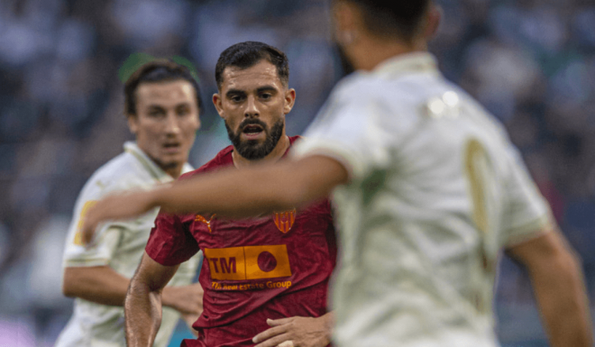 Luis Rioja en el Valencia-Borussia (Foto: Valencia CF)