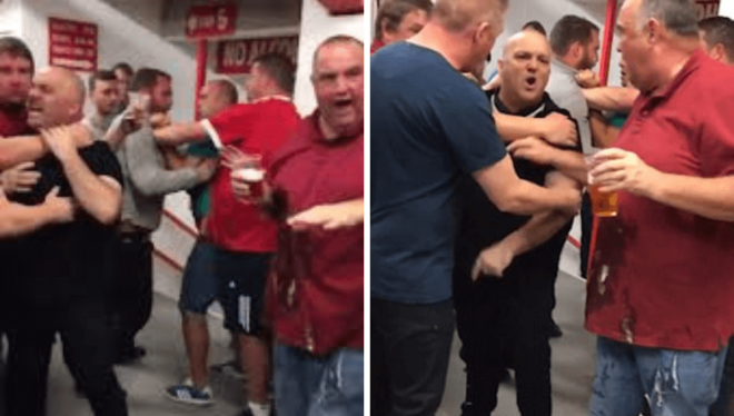 La pelea viral de dos fans del Nottingham Forest