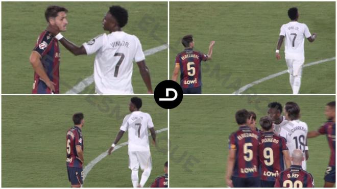 Segundo gesto de Vinicius ante Unai Elgezabal (Fotos ElDesmarque)