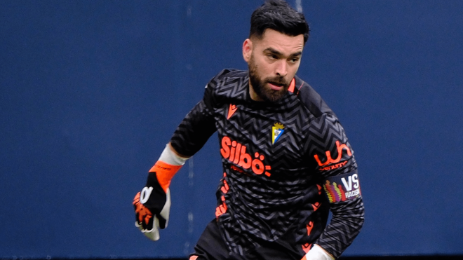 David Gil, en un partido con el Cádiz (Foto: LaLiga).