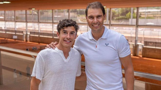 Marc Márquez y Rafa Nadal (Foto: @marcmarquez93).