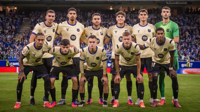El once del Barcelona ante el Real Oviedo (foto: FCB X).