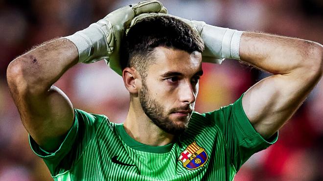 Joan García tras su error con el Oviedo (Redes Sociales)