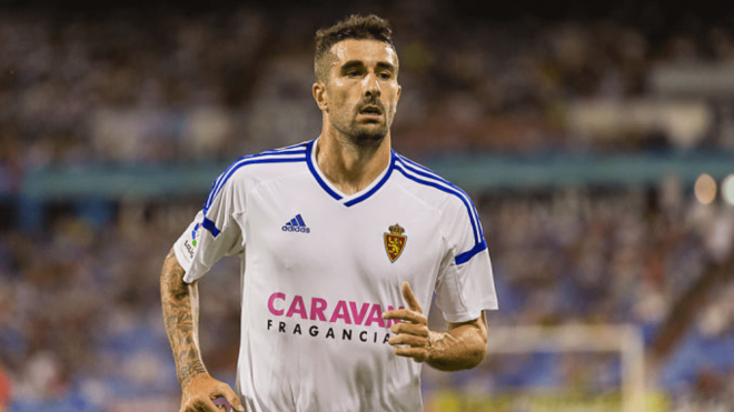 El exjugador del Real Zaragoza Cani, durante su etapa en el conjunto blanquillo.