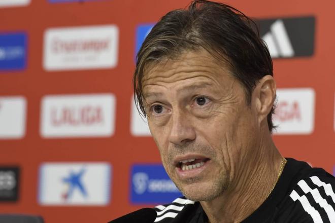 Matías Almeyda, en la rueda de prensa previa al partido ante el Rayo (Foto: Kiko Hurtado).