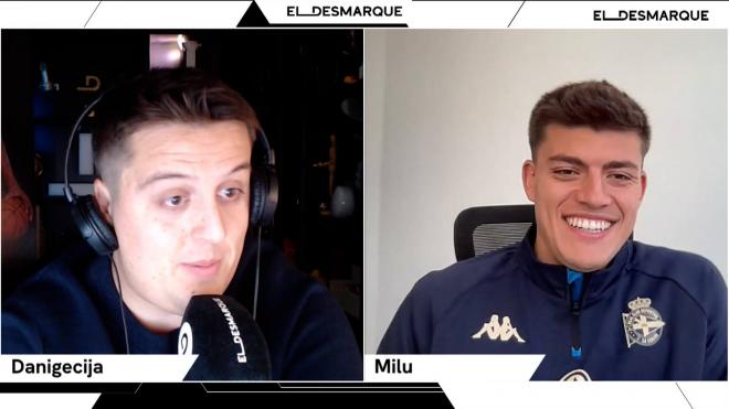 Milu, el aficionado que corre por el Deportivo de La Coruña, en ElDesmarque Stream