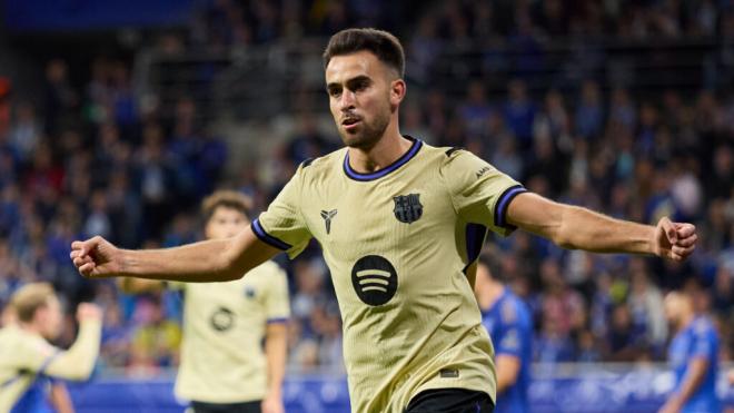 Eric García celebrando el gol ante el Oviedo (Europa Press)