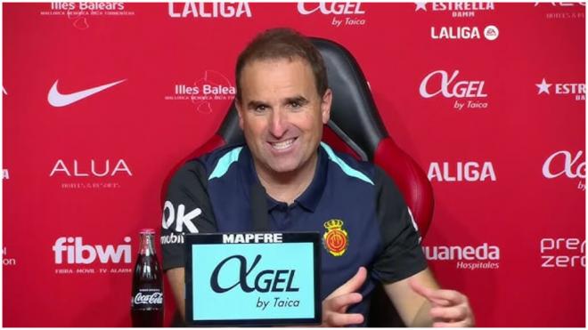 Jagoba Arrasate, en rueda de prensa. (@RCD_Mallorca)