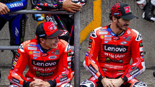 Pecco Bagnaia y Marc Márquez, en Motegi (Foto: Ducati).