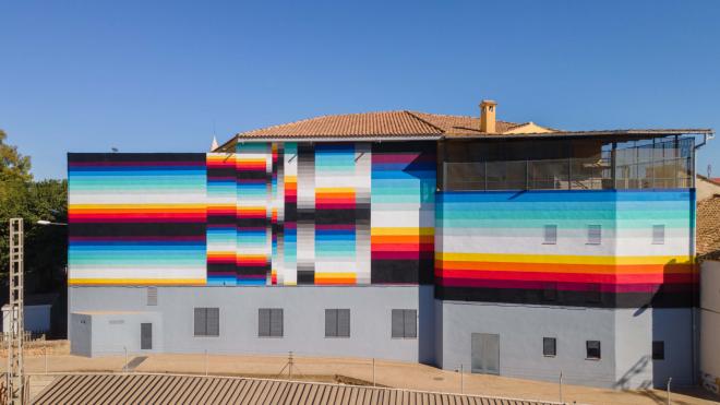 Mural de Felipe Pantone por la DANA en Benetússer (Foto: Valencia CF)