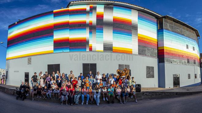 Mural de Felipe Pantone por la DANA en Benetússer (Foto: Valencia CF)