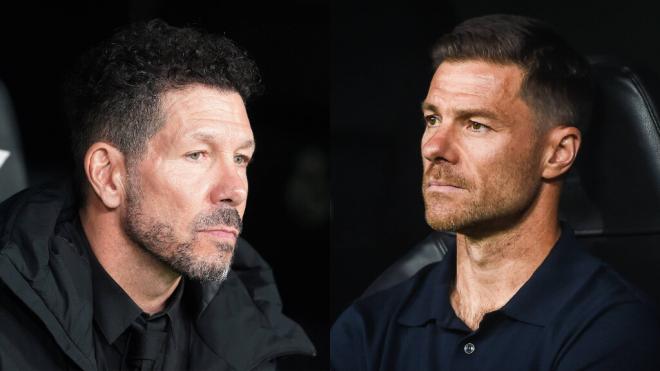 Simeone y Xabi Alonso en un partido (Cordon Press)