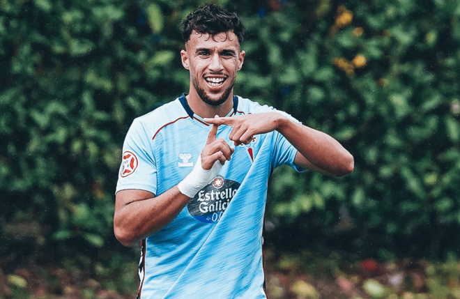 Álvaro Marín tras marcar al Arenteiro (Foto: Celta).