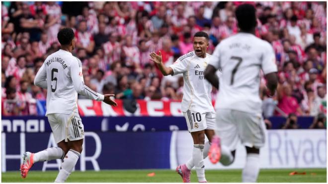 El gol de Mbappé en el Metropolitano. (EFE)