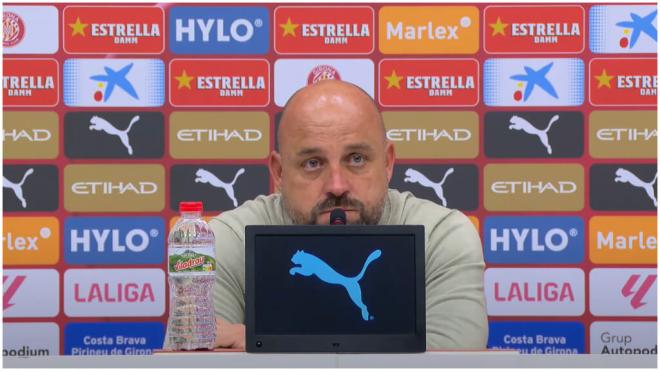 Manolo González, en rueda de prensa. (LALIGA EA SPORTS)
