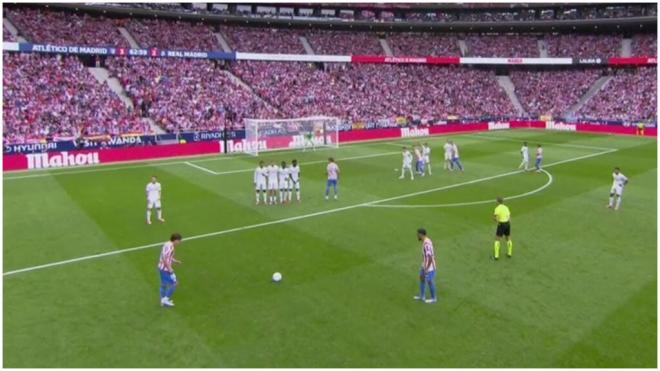 El gol de falta de Julián Álvarez. (@ArchivoVAR)