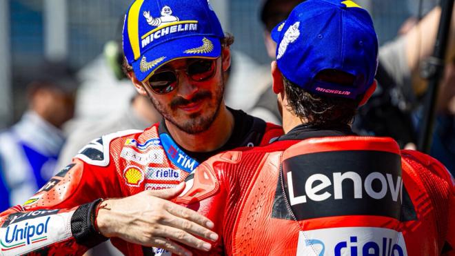 Pecco Bagnaia y Marc Márquez, en Motegi (Foto: Ducati).