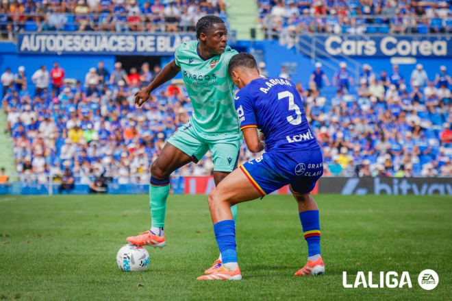 Etta Eyong en el Getafe-Levante. (Foto: LALIGA)