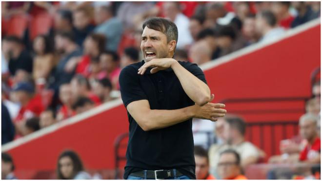 Eduardo Coudet, en el Mallorca - Alavés. (EFE)