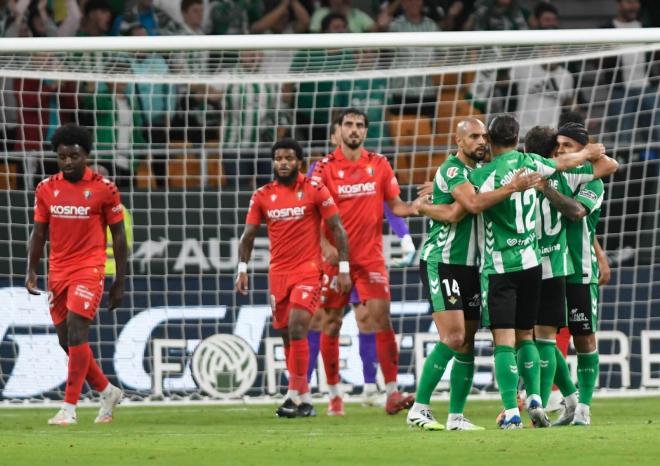 La celebración del gol de Ez Abde contra Osasuna (Foto: Kiko Hurtado)